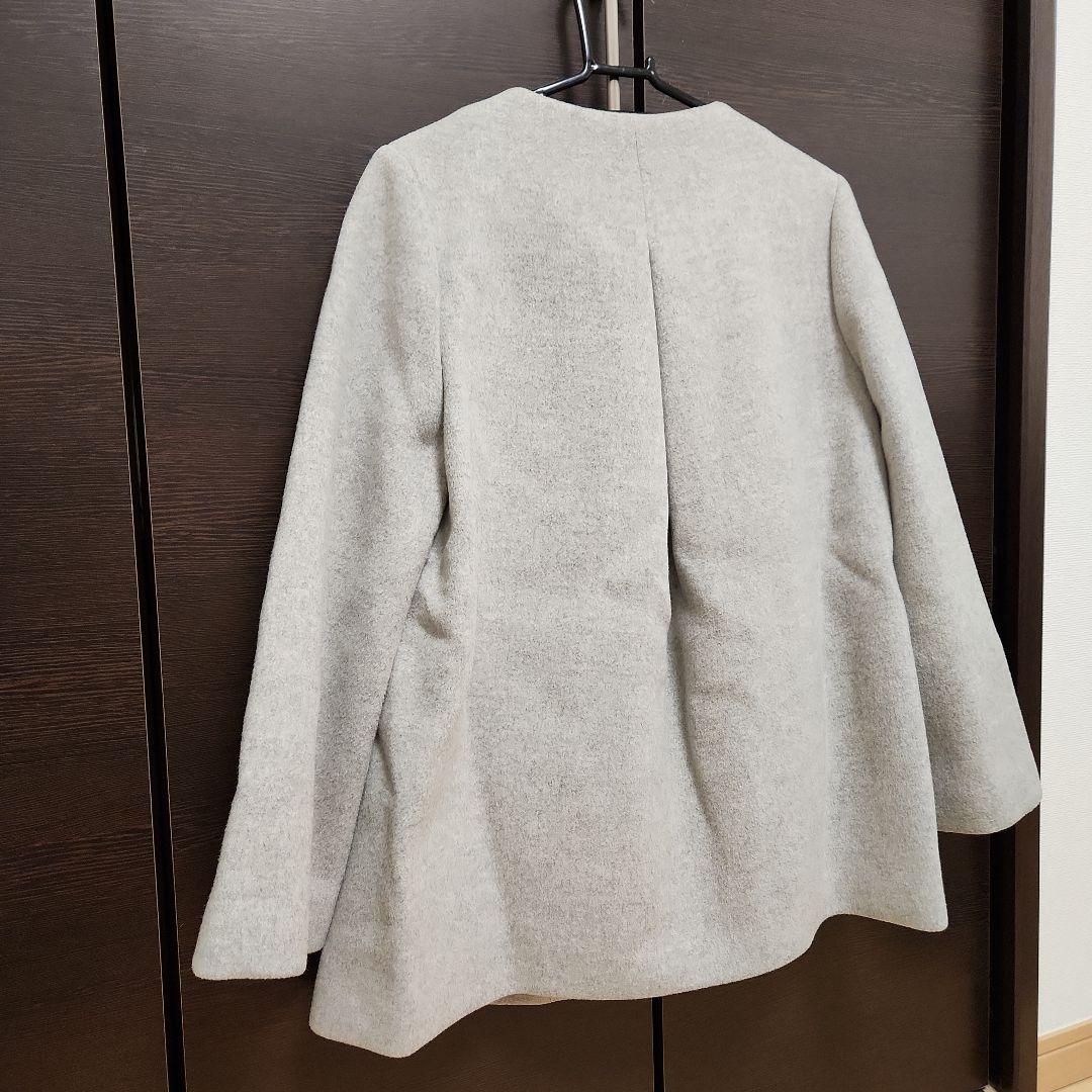 本日限定！【美品】SHIPS SUPER140キーネックショートコート ウール