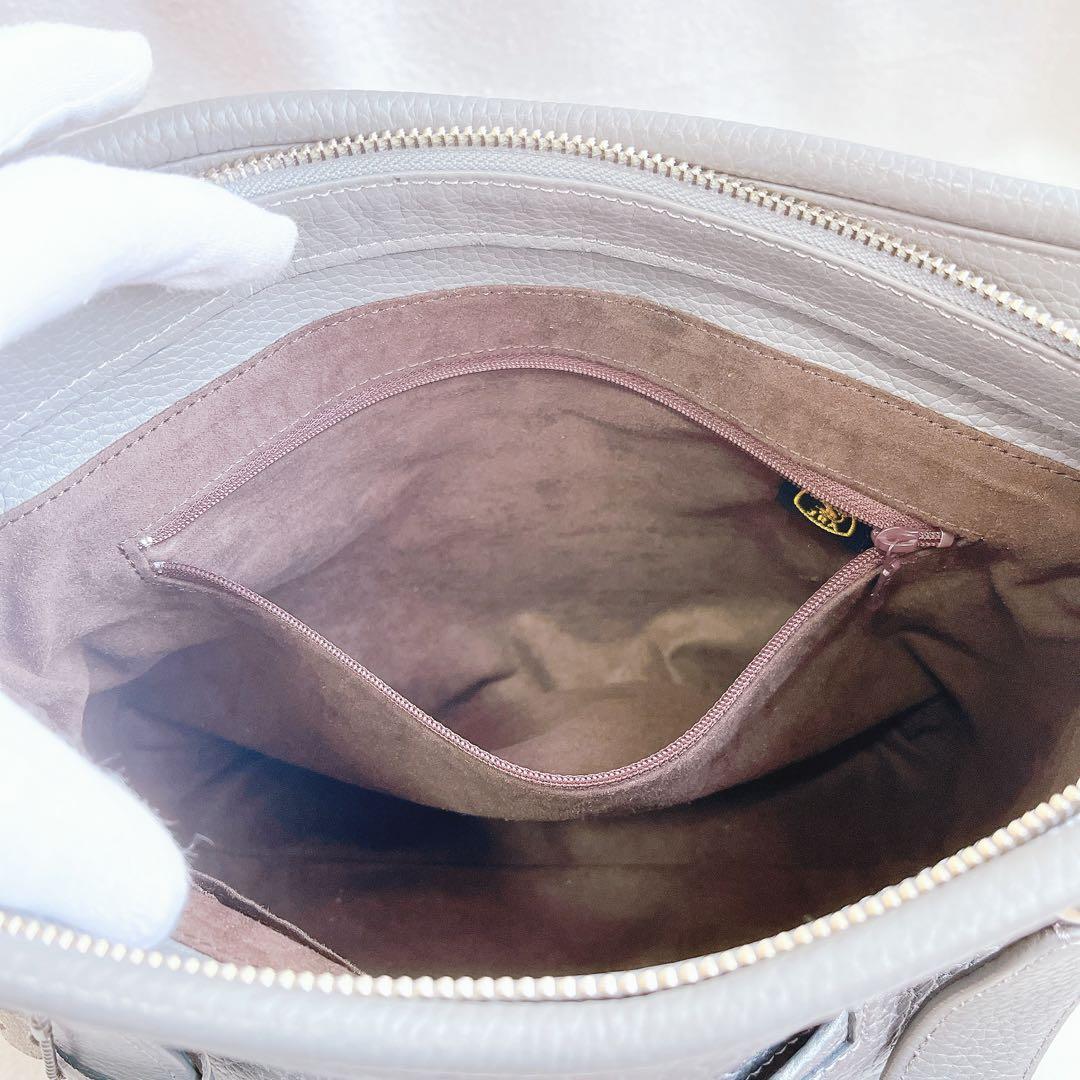 未使用級 希少JRA エレファント ハンド ショルダーバッグ 2way グレー象