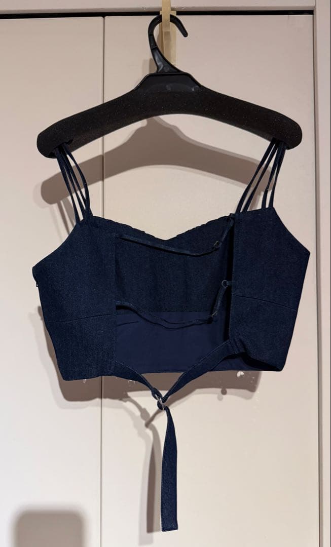 Lily Brownクリアビジュー デニム ビスチェ/ロングスカート サイズF