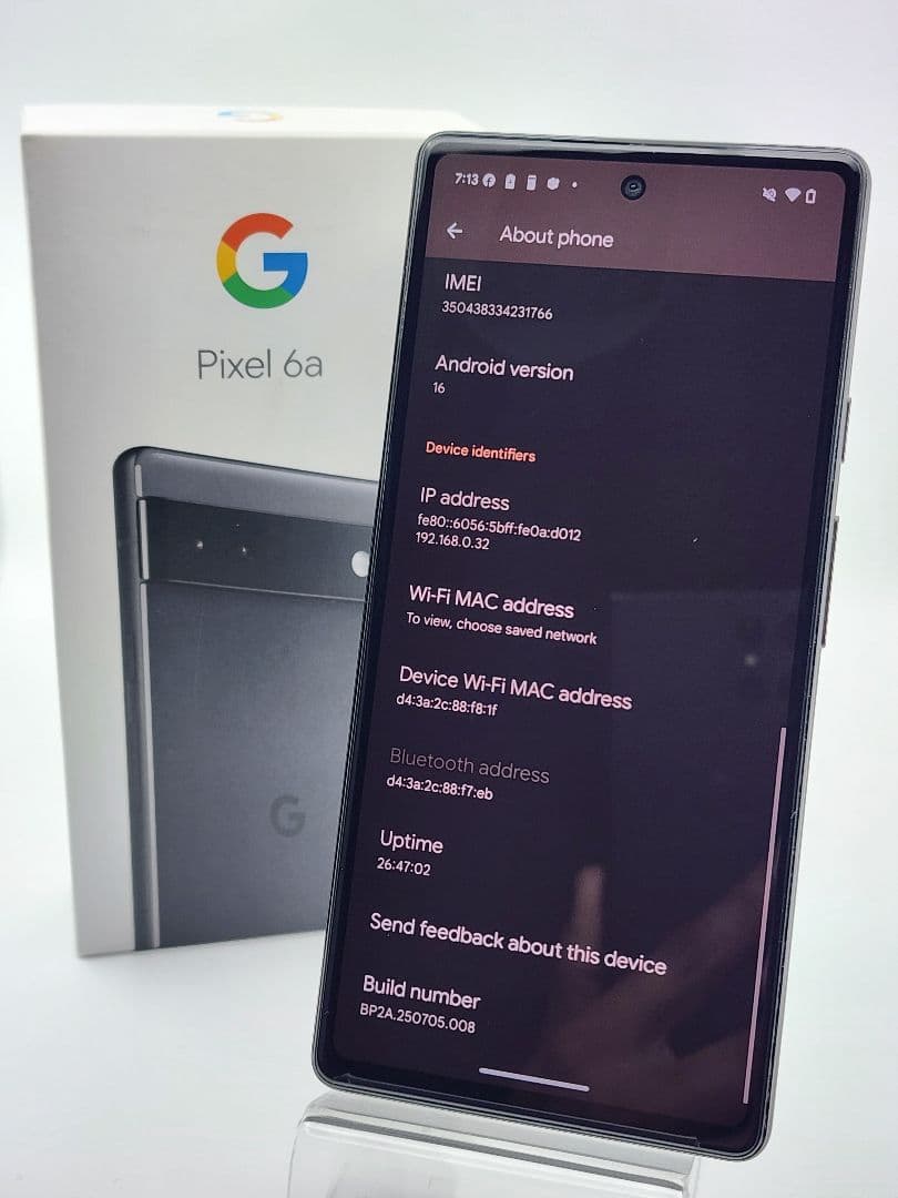 Google Pixel 6a 128GB 6GB 箱付き シムフリー