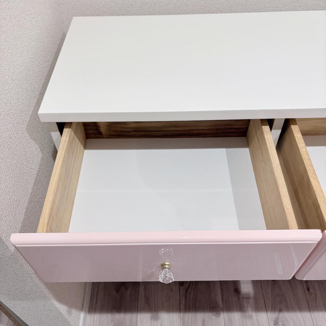 【海雪】4段チェスト ピンク 姫系