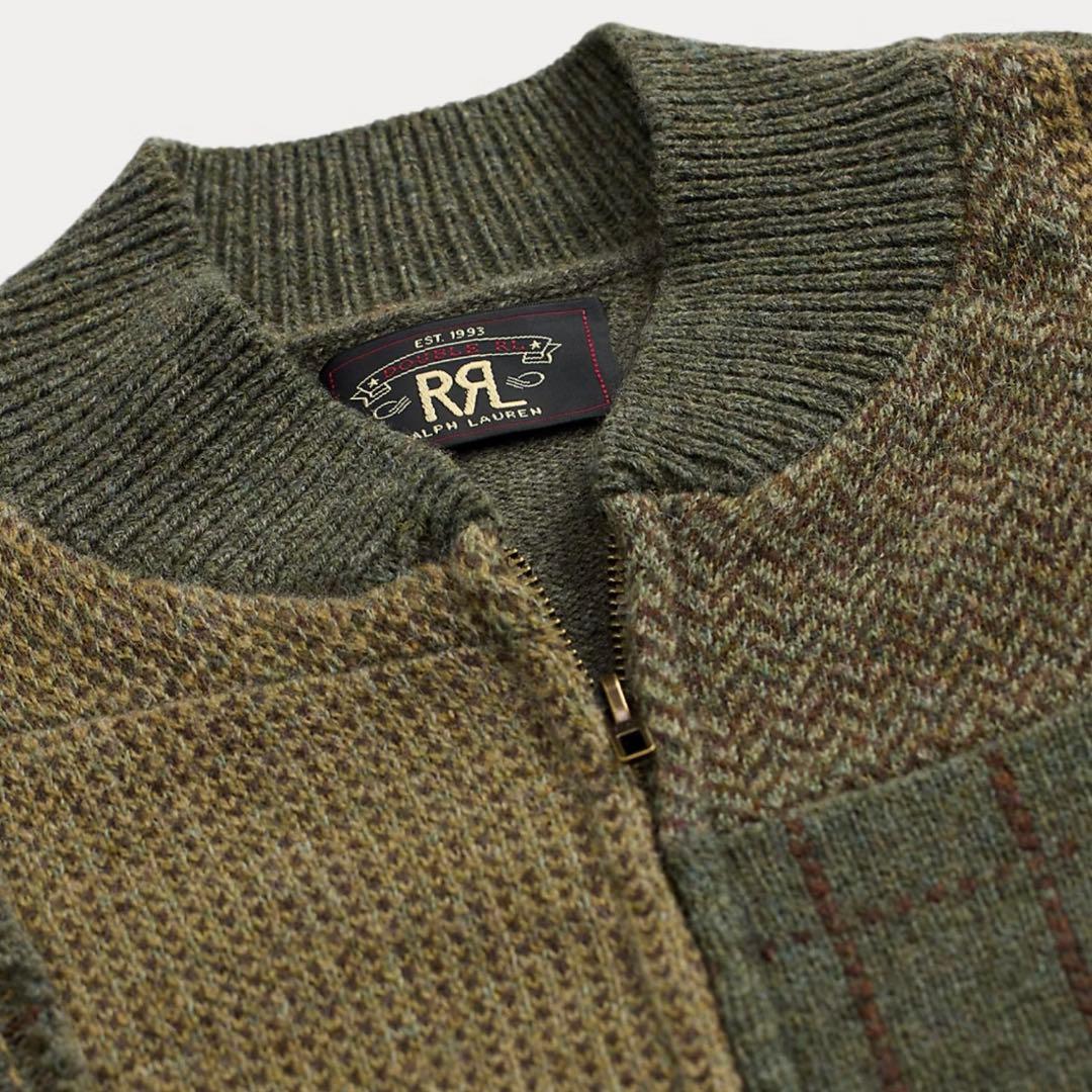 新品　RRL ダブルアールエル　パッチワーク ウールカシミヤセーター　XL