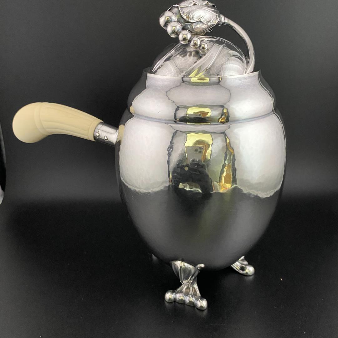 H227 美品 ジョージ ジェンセン シルバー925 ブロッサム ポット