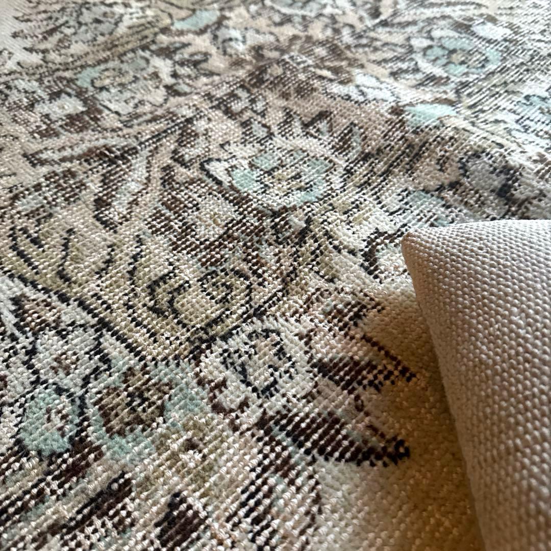 貴重超大判161.5×281ボタニカルメダリオン　トルコヴィンテージラグ