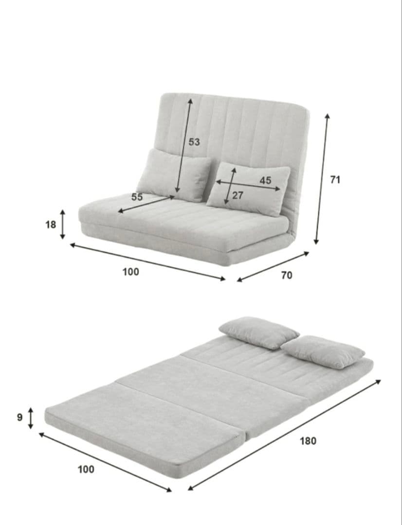 3way ソファベッド（2人掛け）