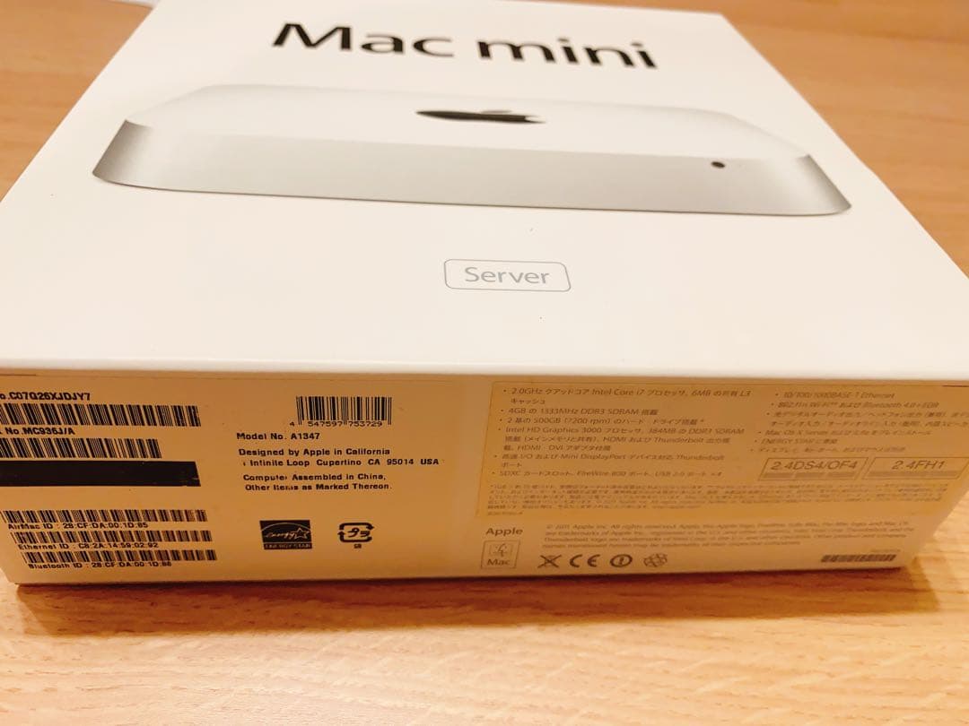 Macデスクトップ APPLE Mac mini MAC MINI MC936J/A