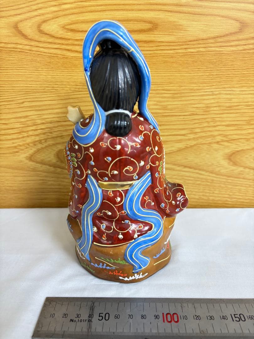 【美品】九谷焼 七福神 置物 全7体セット 6号 盛技法 金彩 伝統工芸品