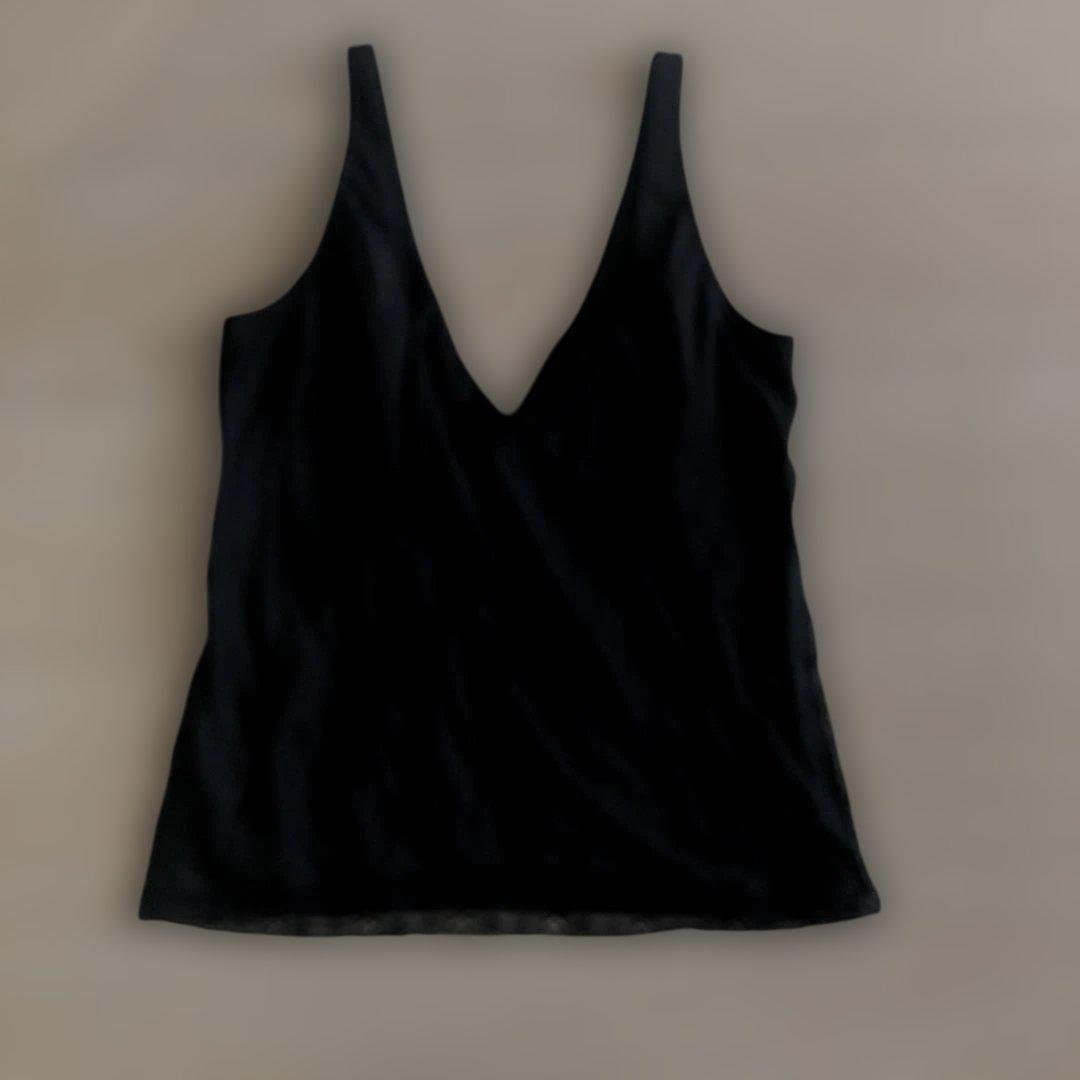 LOUIS VUITTON キャミソール モノグラム レース 黒S〜M