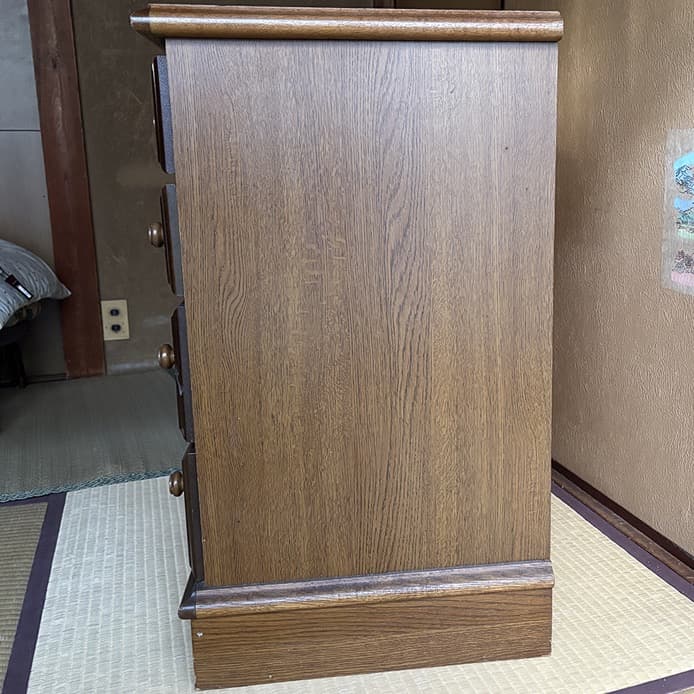 箪笥　木製　4段　75センチ　洋服箪笥　洋服ダンス　チェスト　昭和　レトロ