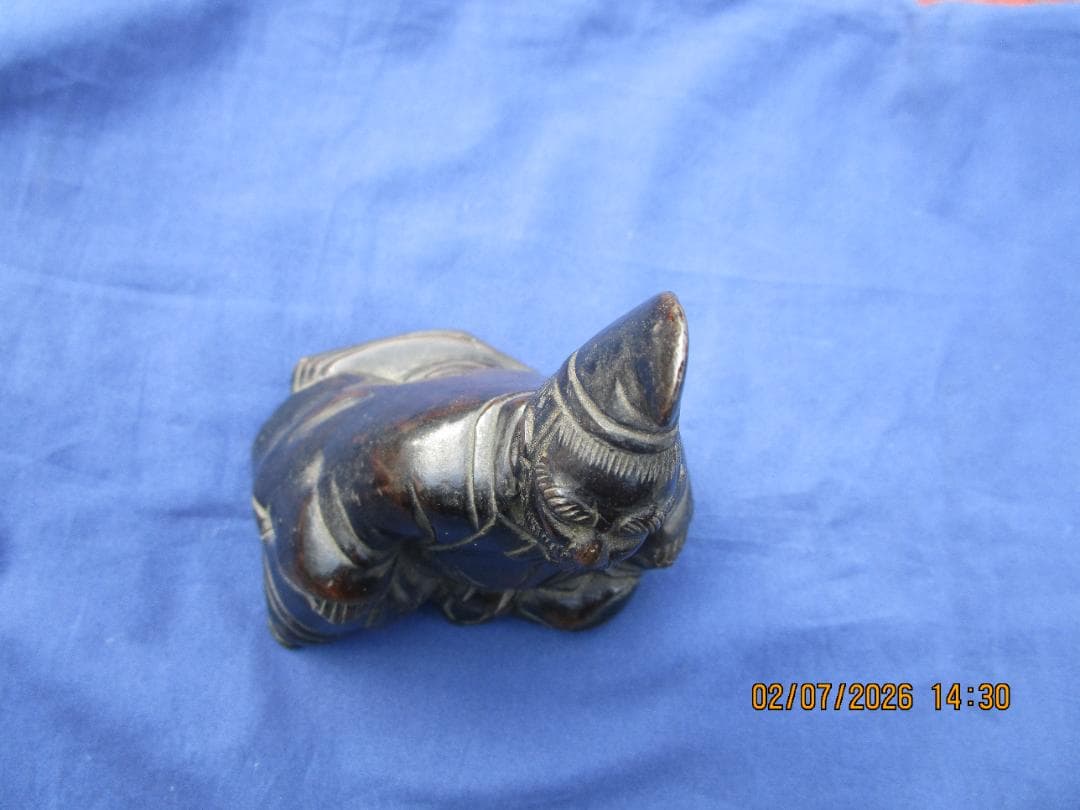 古銅　東京銅器　置物　時代物　金属製　1体