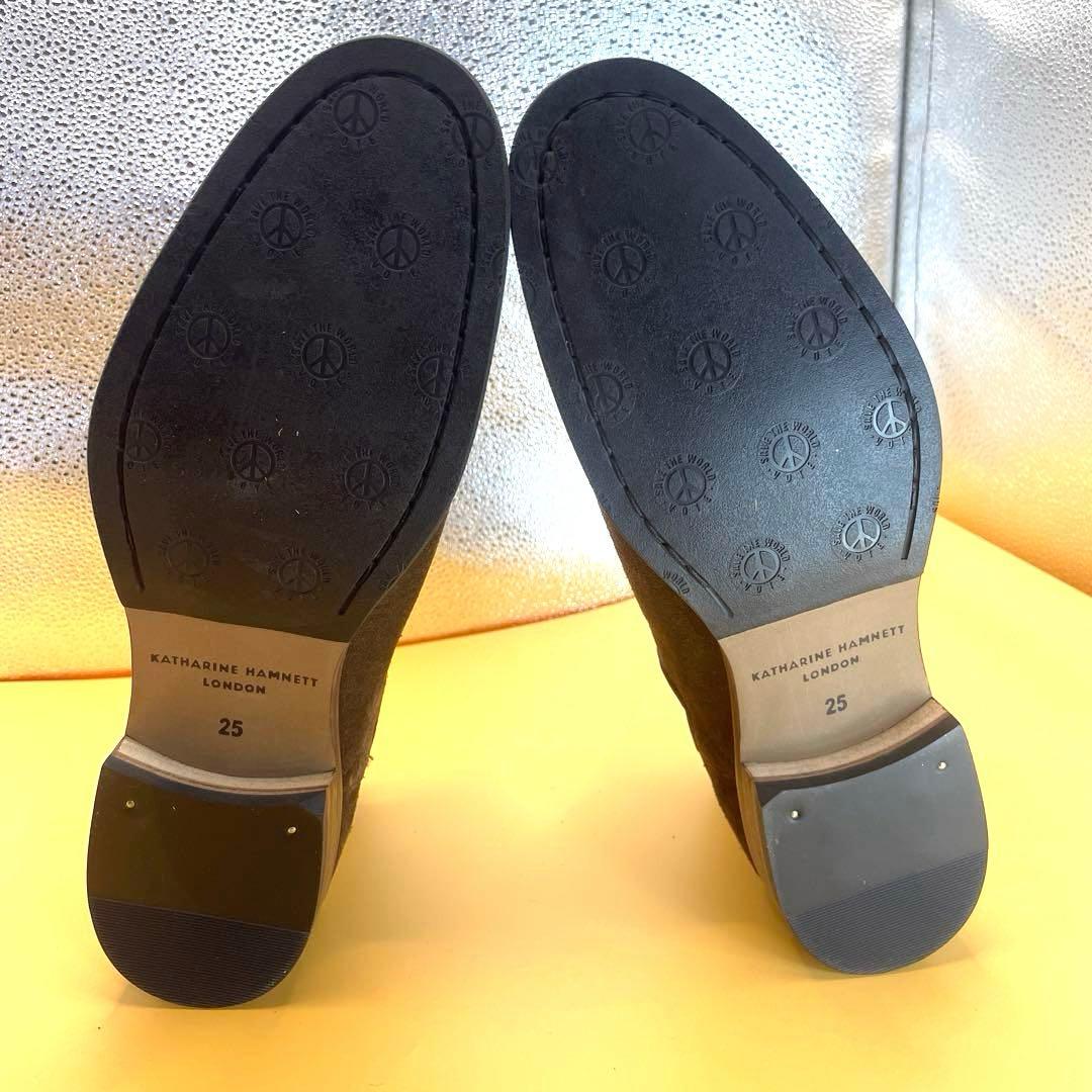 キャサリンハムネットロンドン　サイドゴアブーツ　25㎝