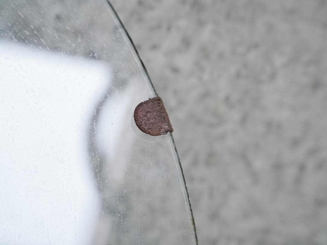 ヴィンテージ　ラウンド ガラステーブル 古道具 ミッドセンチュリー モダン