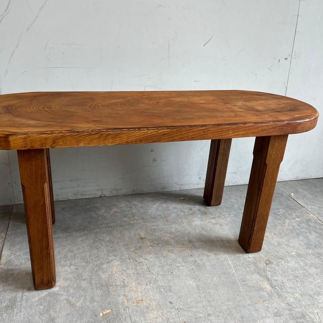 アンティーク ケヤキ 欅 テーブル 机 昭和レトロ z566