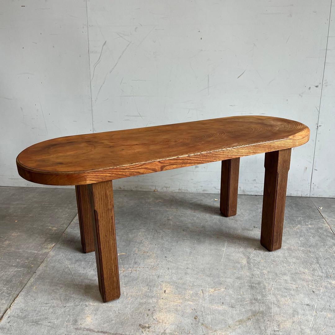 アンティーク ケヤキ 欅 テーブル 机 昭和レトロ z566