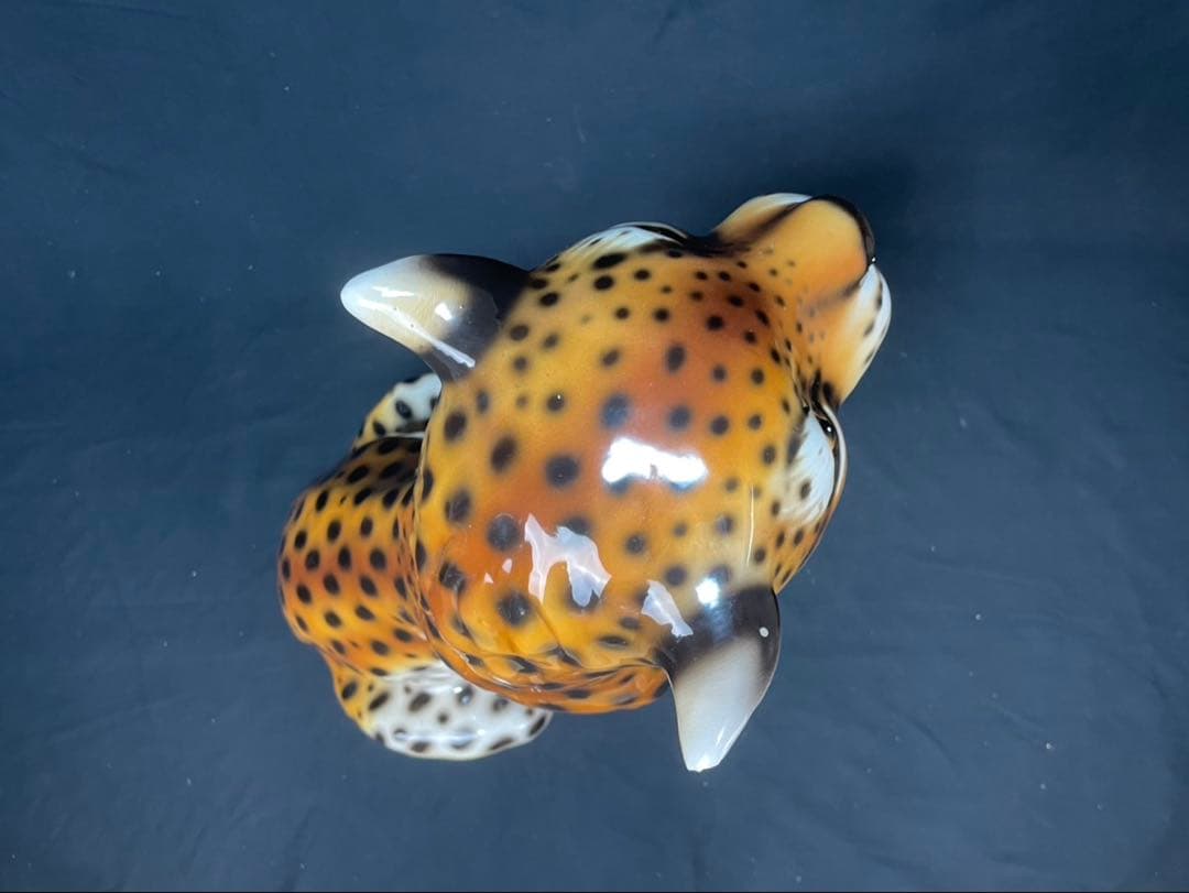 大迫力 特大 チーター 置物 オブジェ 陶器製 高約75㎝ ITALY イタリア