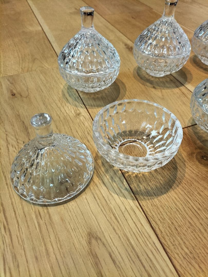 東洋佐々木ガラス 蓋付き硝子ボール 6個セット 新品・未使用品