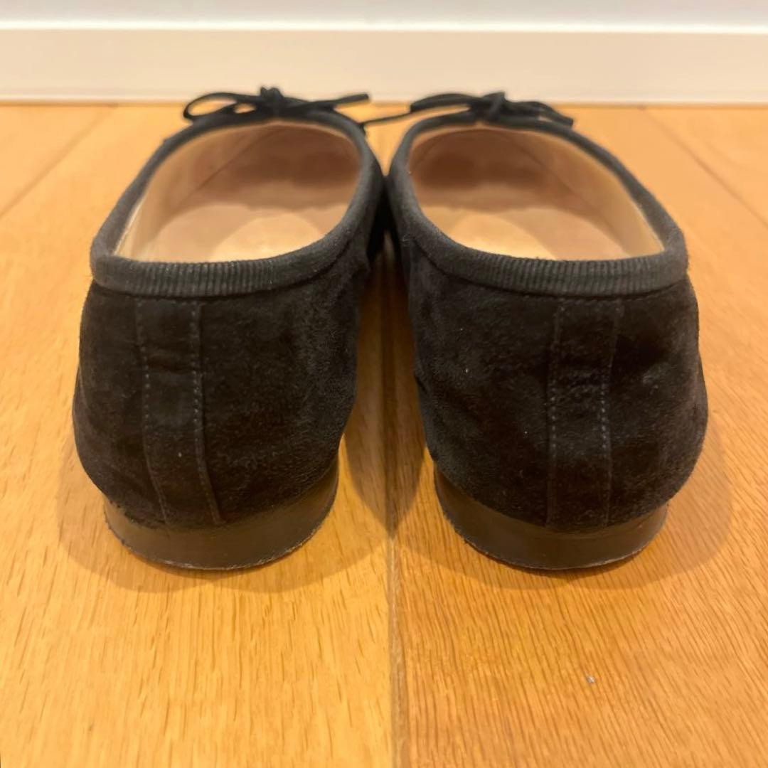 CHANEL ブラック スエード バレエシューズ