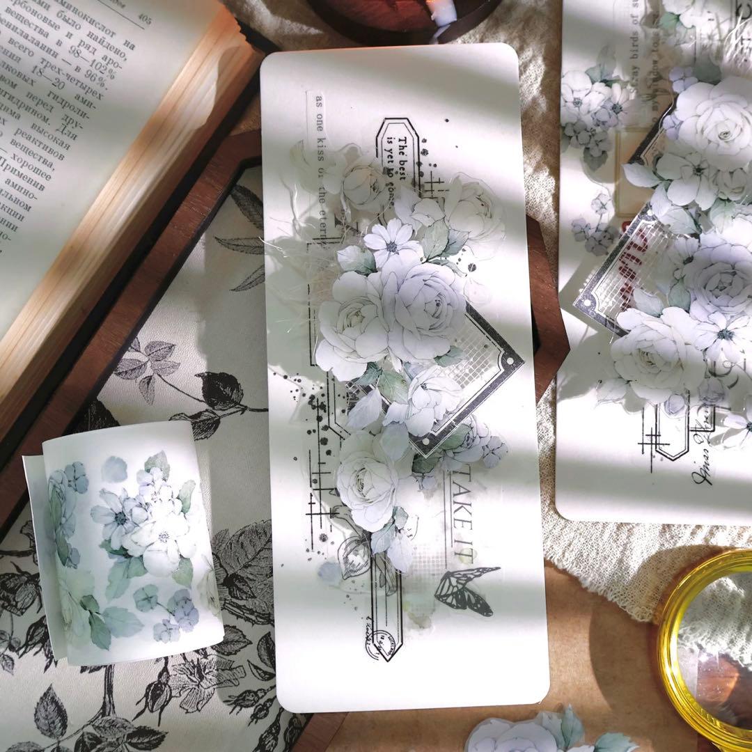 壹洱原创《语瑶-蓝色》海外マスキングテープ　マステ 【2366】