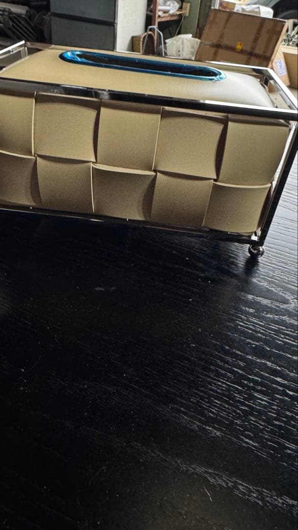 ベージュ モダンティッシュボックス