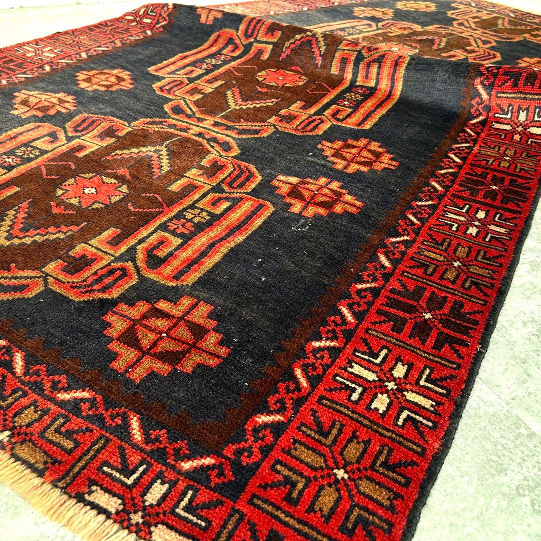 【1980's vintage】 バルーチ族 トライバルラグ