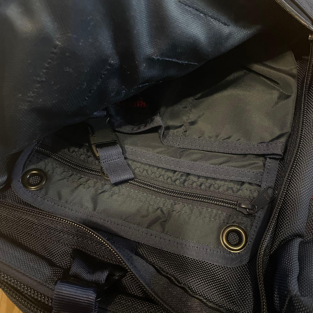 ネイビー ビジネスバッグ 2外ポケット付き