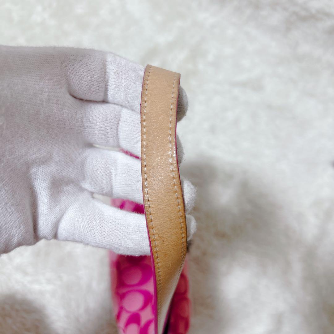 コーチ ショルダーバッグ ワンショルダー キャンバス ピンク 6845