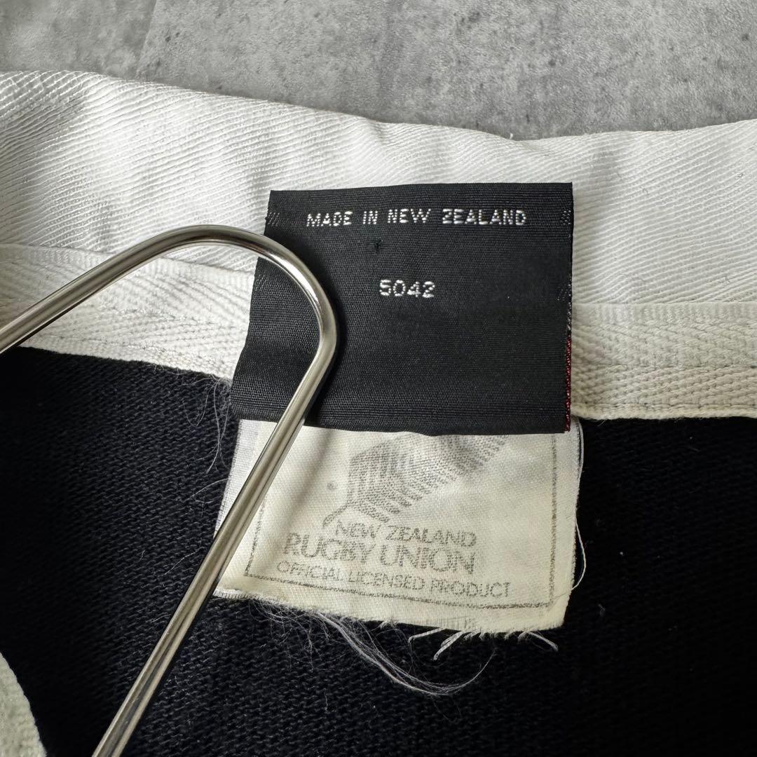 【100周年】CANTERBURY 刺繍ロゴ ALL BLACKS ラガーシャツ