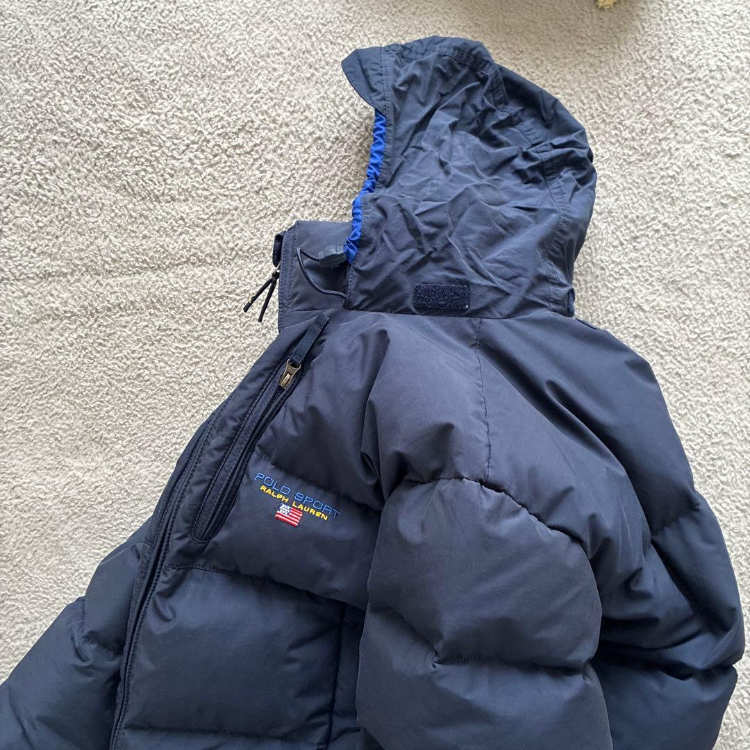 90's POLO SPORT ダウンジャケット ポロスポ　ダウン　古着　星条旗