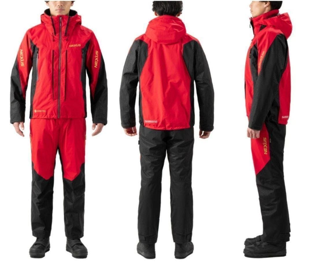 【新品】シマノ ネクサス テクノレイヤードスーツ XL レッド RT-133W