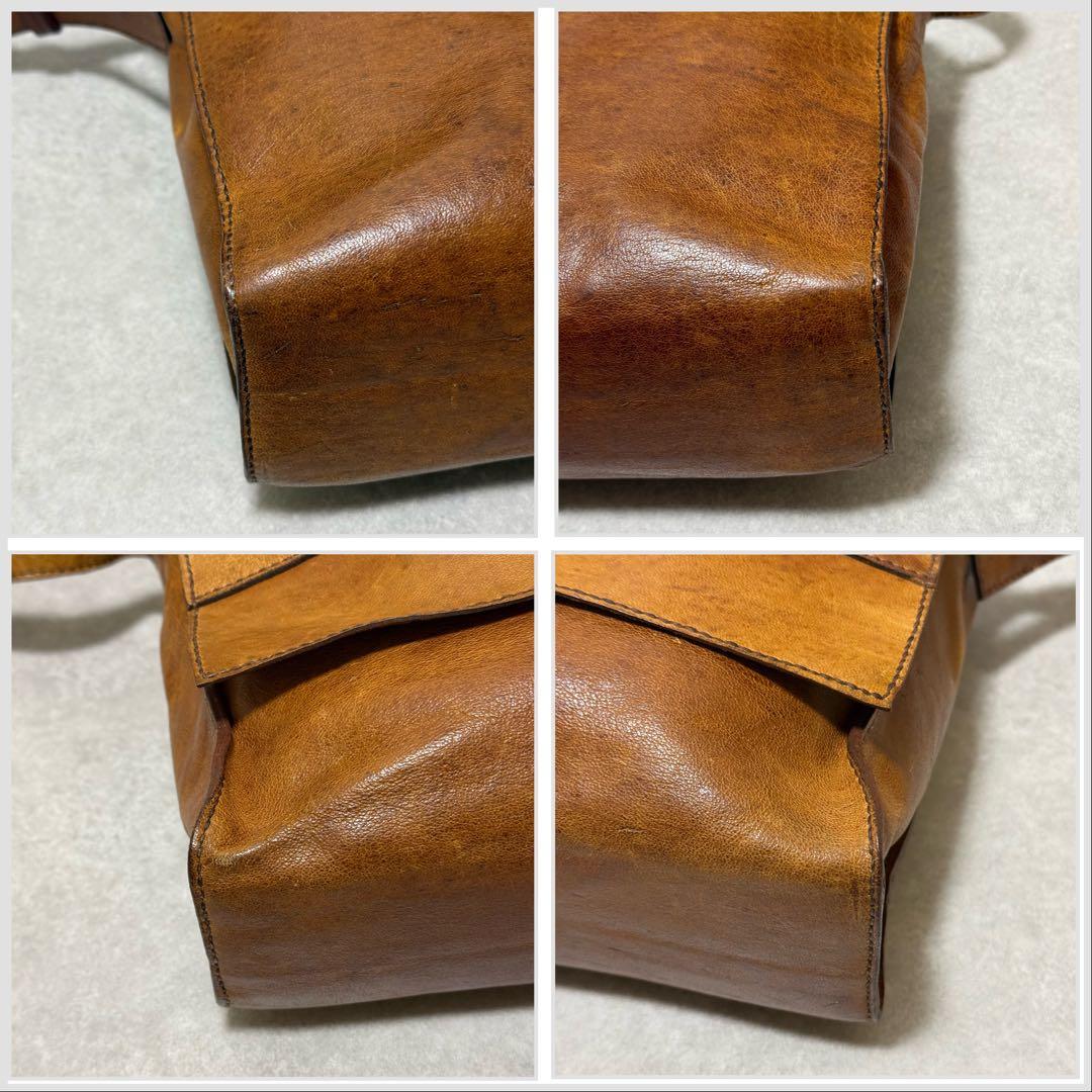 【超希少】HENRY CUIR メッセンジャー　ショルダーバッグ　ラクダ革　刺繍