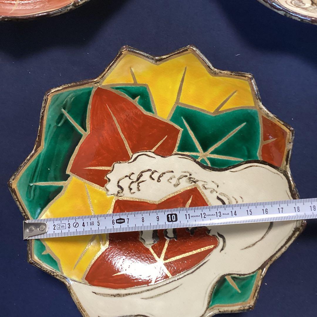 京焼乾山写竜田川向付5客　新品未使用