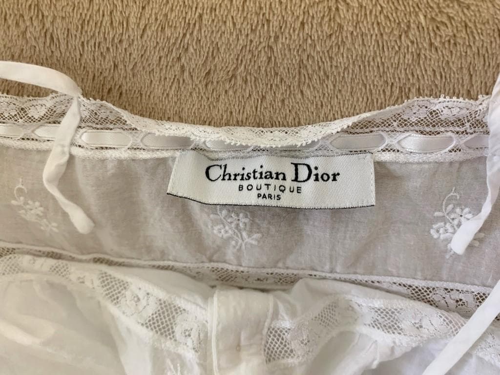 Christian Dior キャミソール 白色 コットン