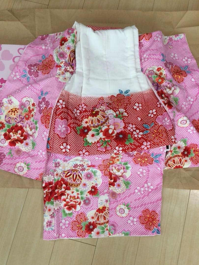 七五三 着物セット ピンク 花柄
