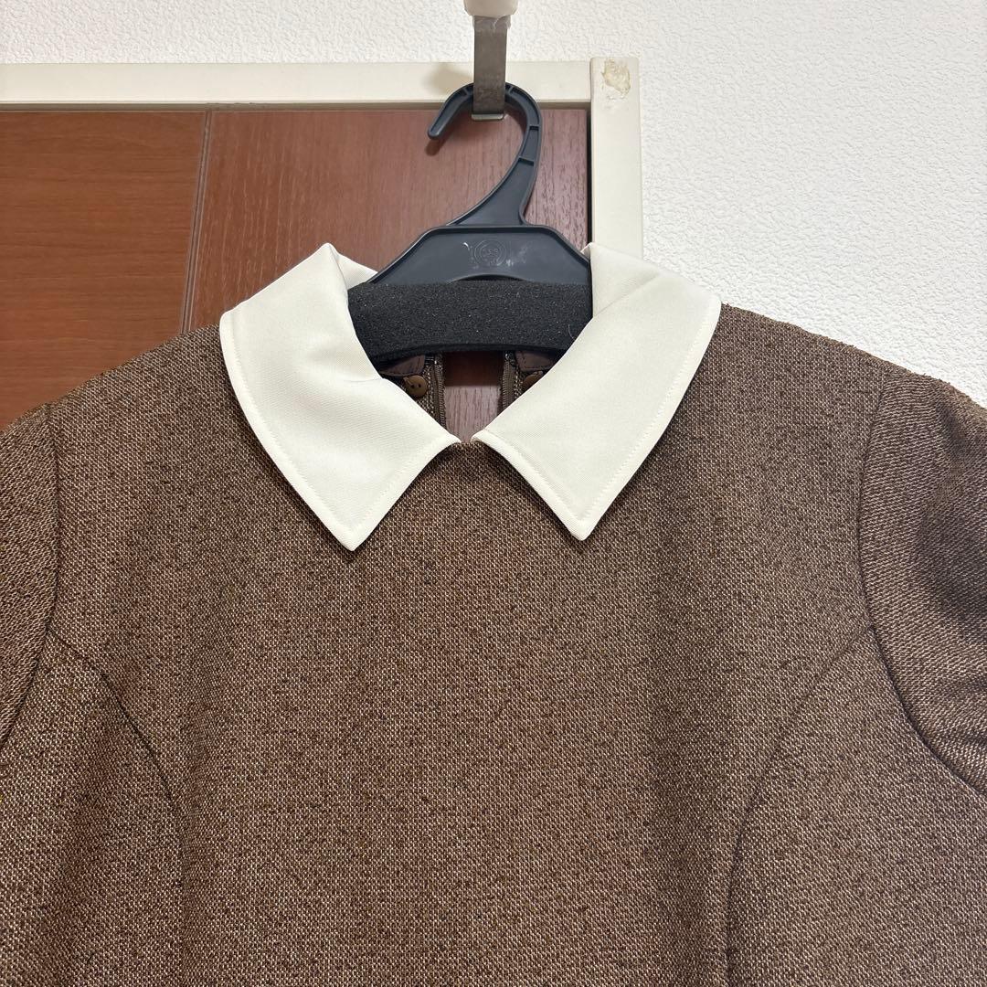 the toe Leopold Tweed Dress Mサイズ ブラウン