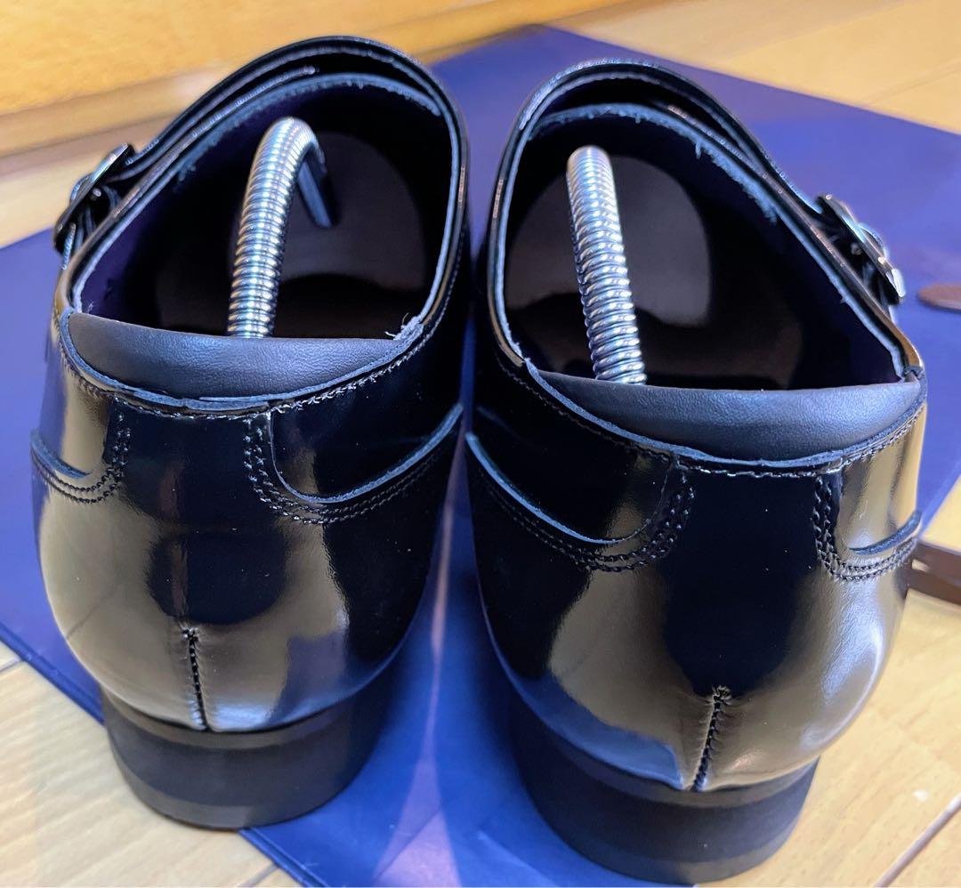 新品リーガルビジネスシューズモンクストラップスクラッチタフレザー25.5