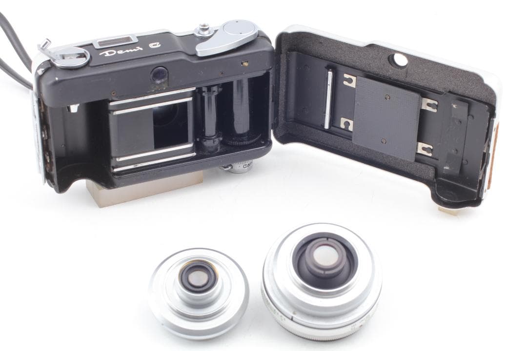 【美品　整備済】オーカー色 Canon Demi C 50&28mm #1145