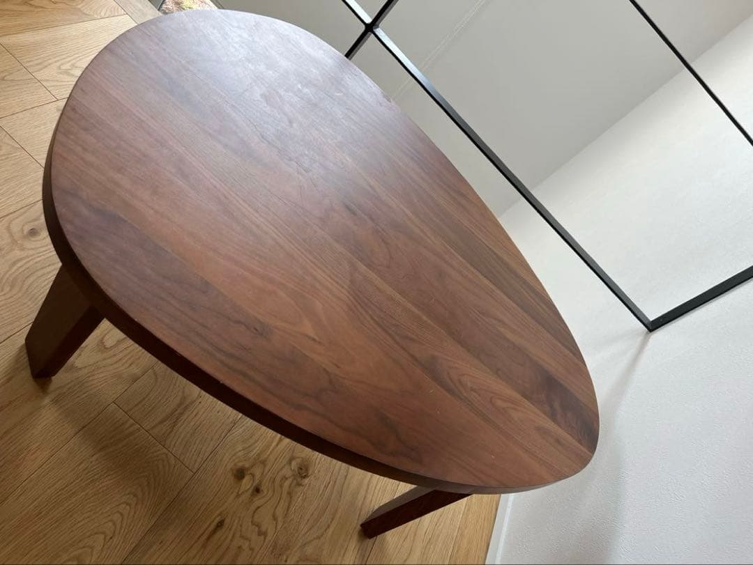 値下げ⭐︎無垢⭐︎楕円形テーブル