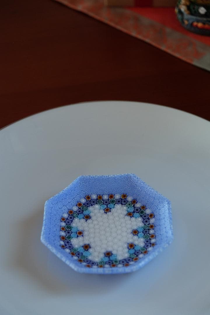 ミルフィオリ プレート 小皿 ベネチアングラス 検/ガラス 江波冨士子 田子美紀