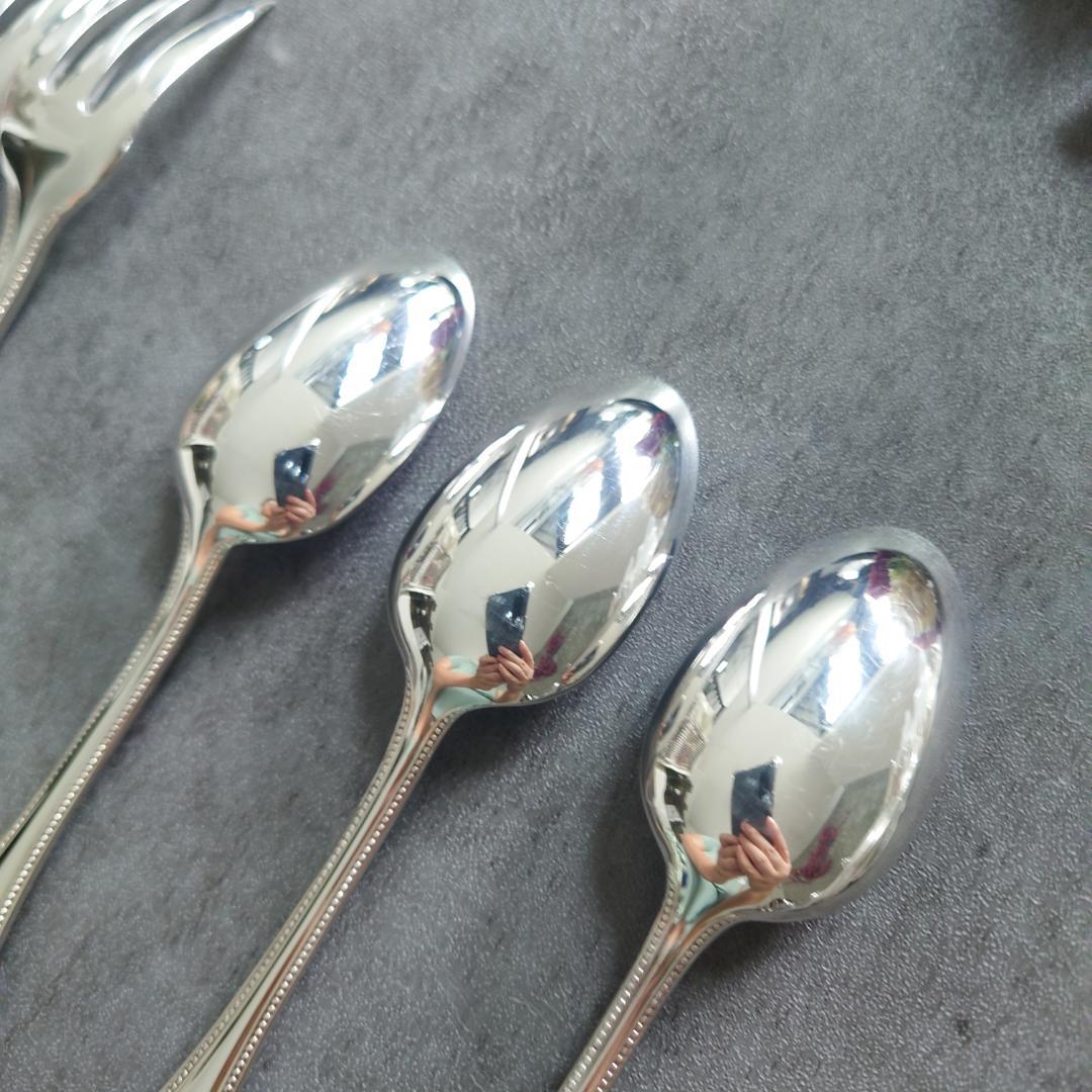 美品 クリストフル パール ケーキフォーク コーヒースプーン 6点