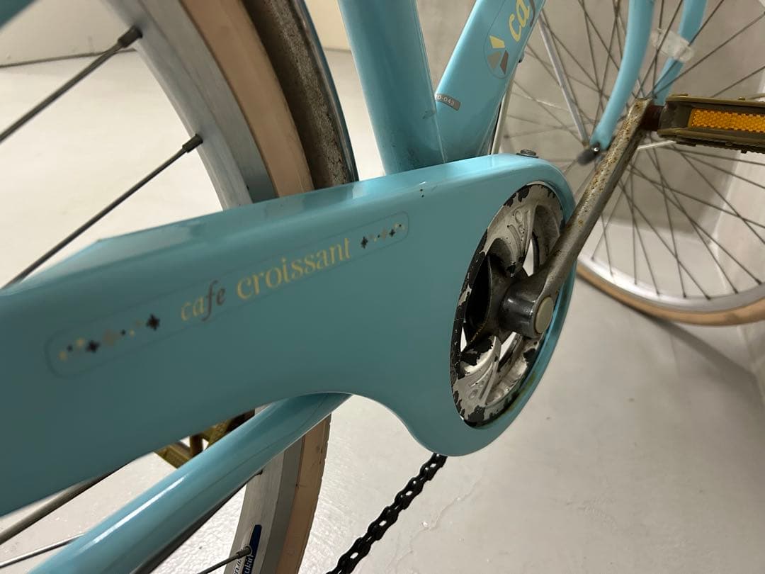 子供用自転車 水色 cafe croissant 24 札幌市　引き渡し