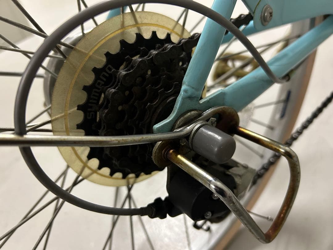 子供用自転車 水色 cafe croissant 24 札幌市　引き渡し