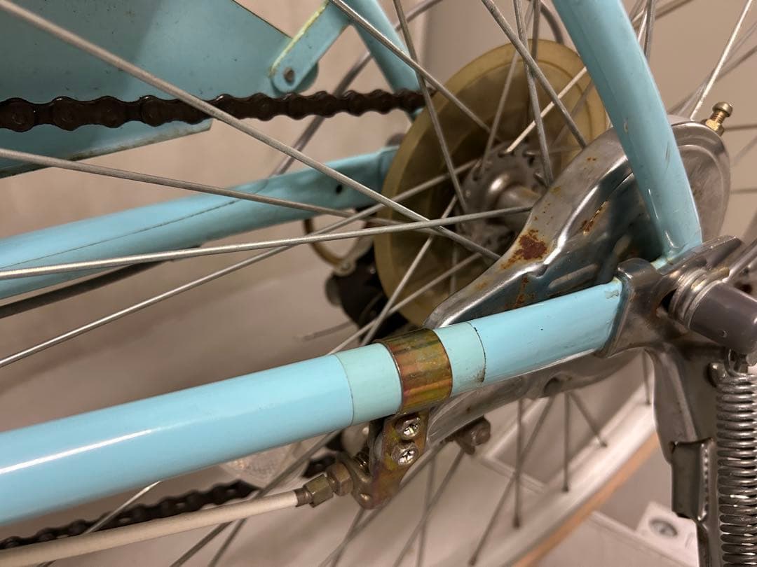 子供用自転車 水色 cafe croissant 24 札幌市　引き渡し