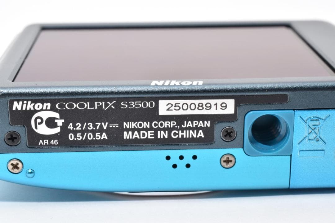 【極美品】Nikon COOLPIX S3500 ブルー デジカメ#1968