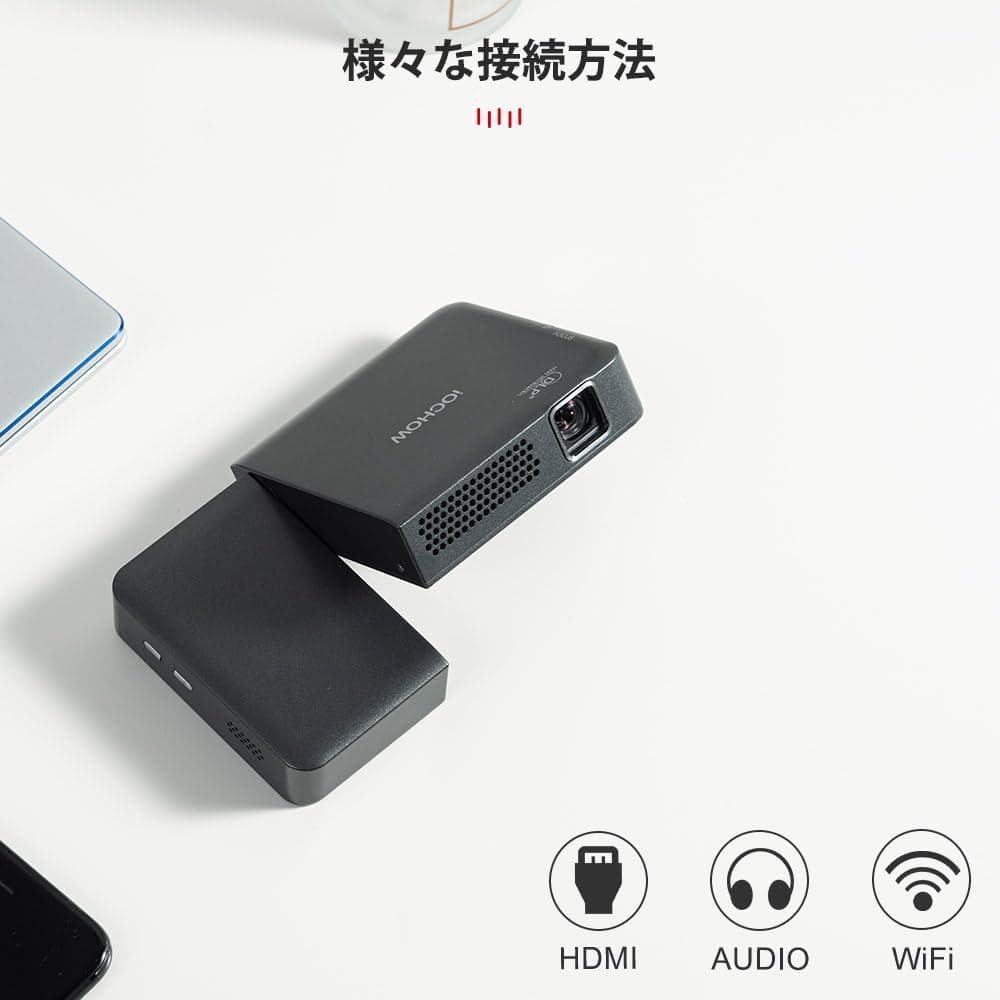 彡新品彡iOCHOW プロジェクター 小型 2800ルーメン 内蔵バッテリー