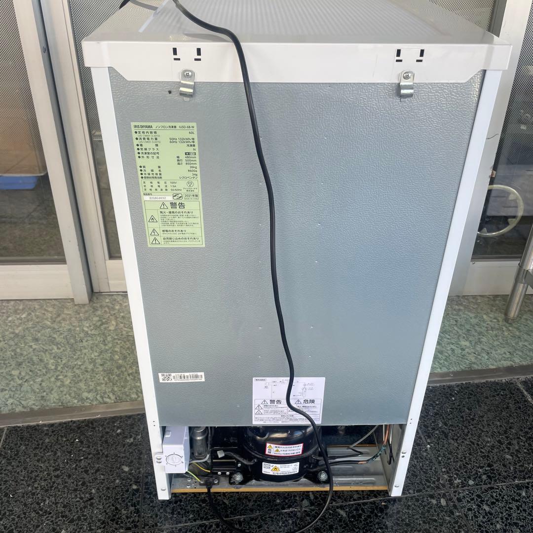 アイリスオーヤマ 冷凍庫 60L ホワイト IUSD-6B-W 小型 2021年