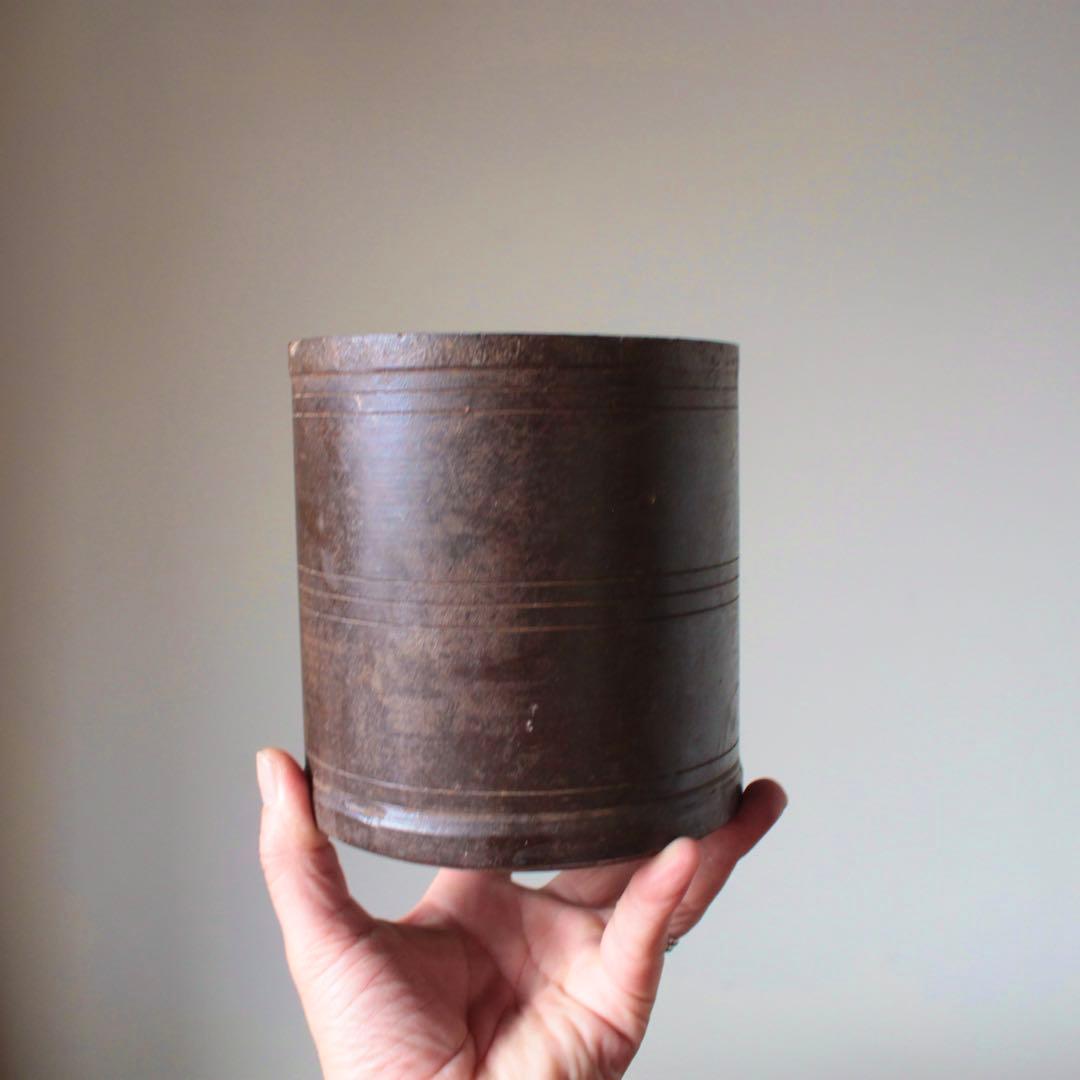 鉄 筒容器 古道具 アンティーク ブロカント