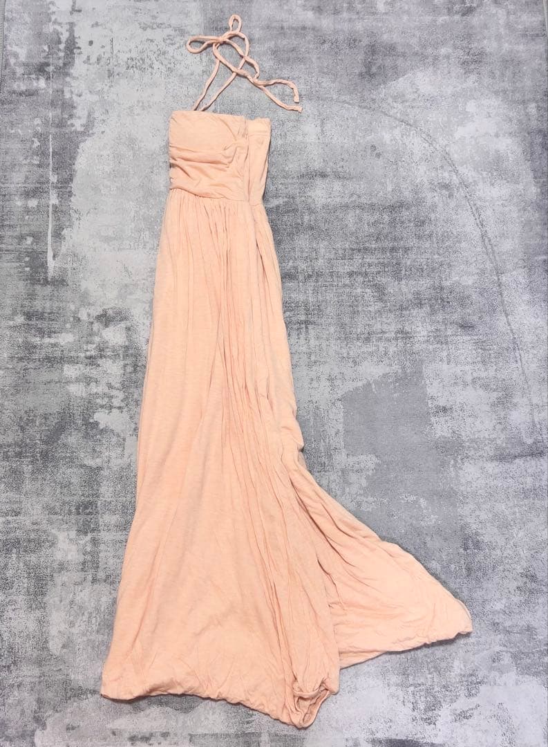 【美品】ヨギーサンクチュアリ　ホルターネック マキシワンピース 日本製 F