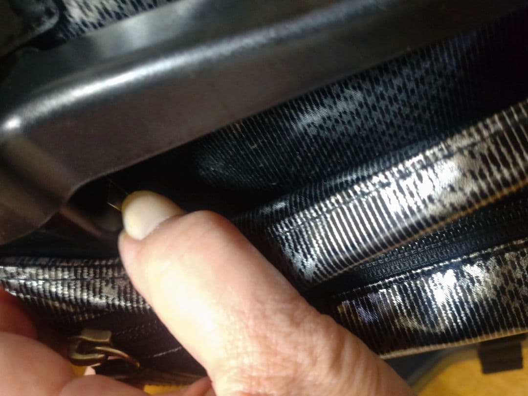 SWANY　スワニー　ショッピングカート　シルバーパテントチェック