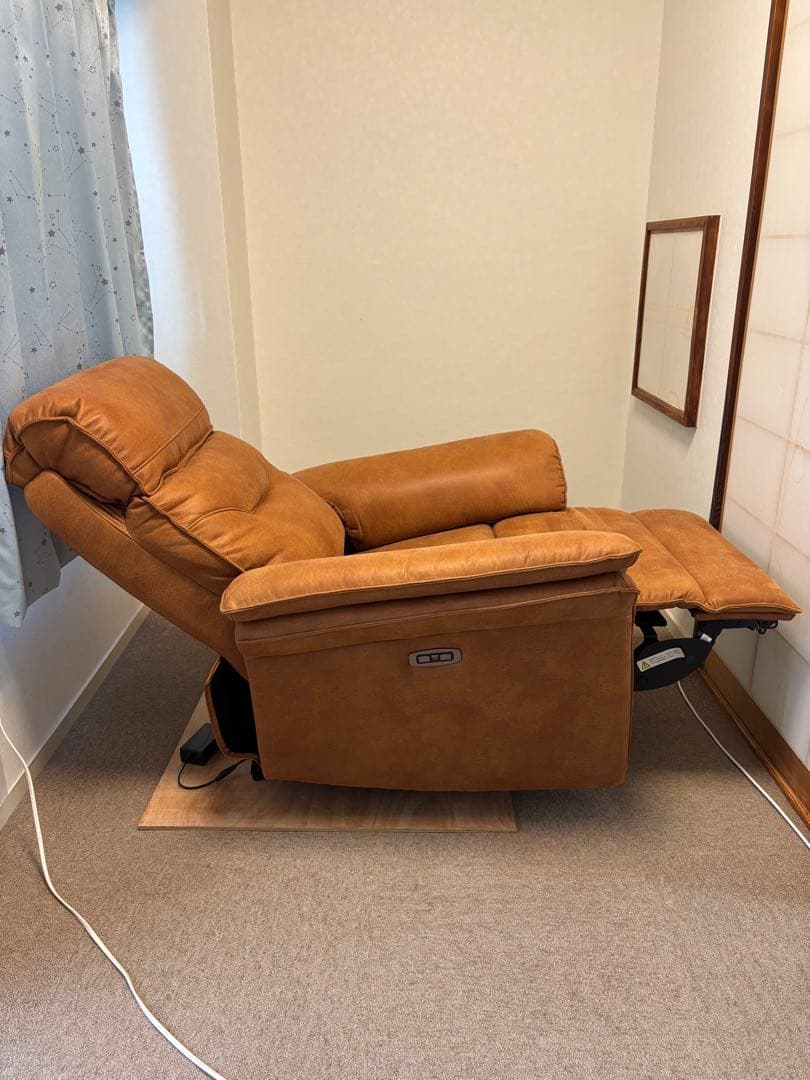 ブラウン リクライニングソファ　２モーター