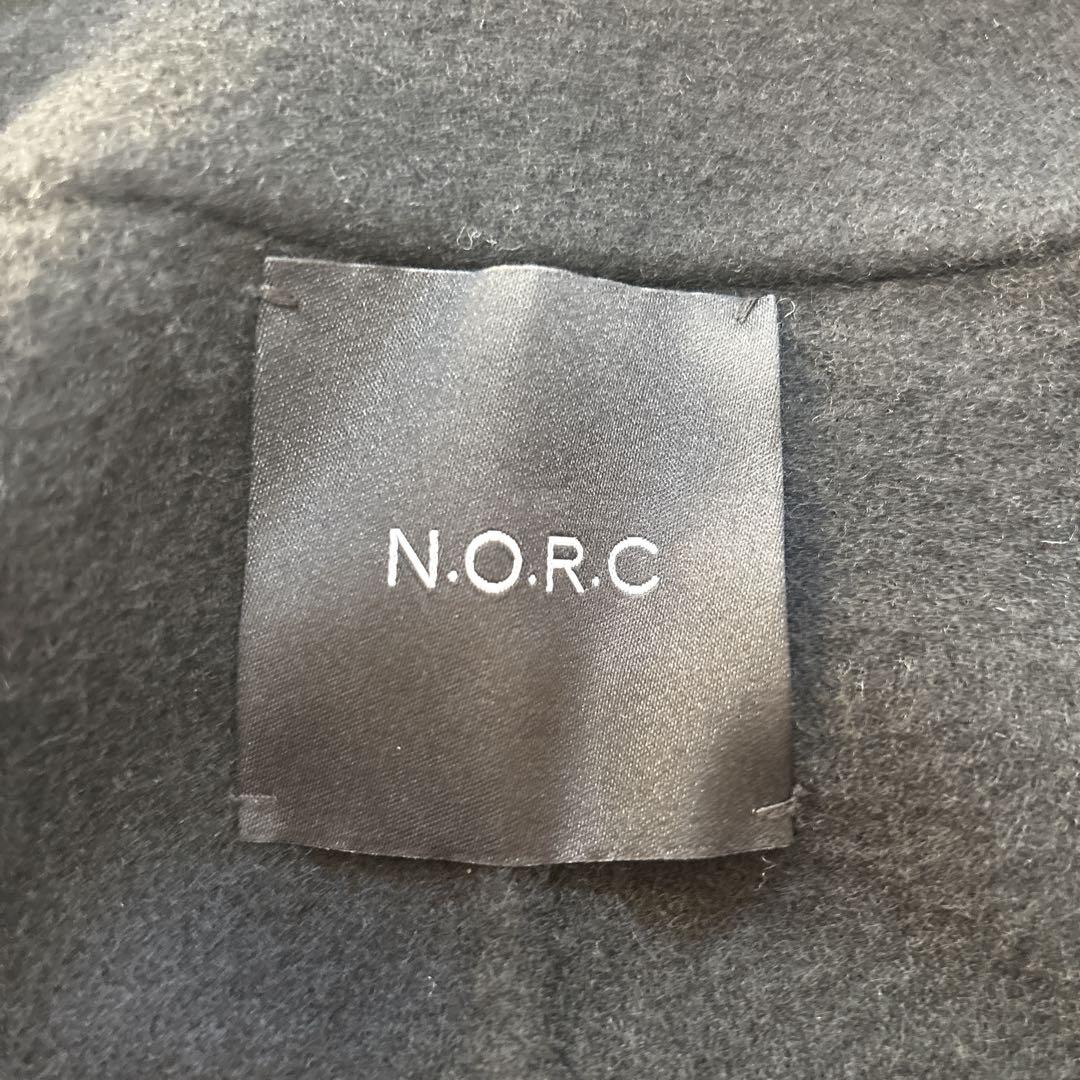 人気✨NORC ノーク リバー ロング コート ダブルフェイス ベルト付き 黒